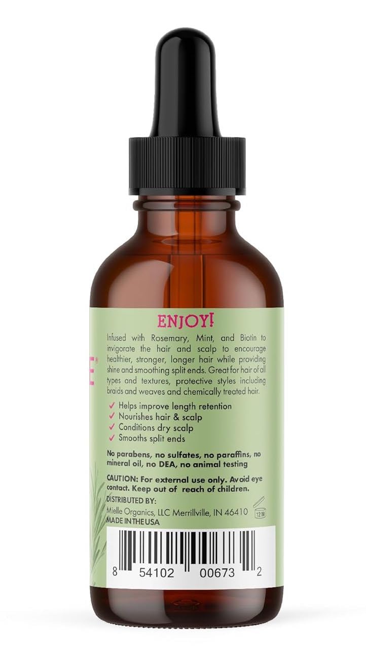 Rosemary Mint Hair Growth Essential Oil Scalp Treatment for Thinning Hair Strengthens & Nourishes Reduces Hair Fall